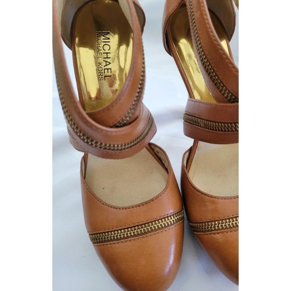 Michael Kors Brown Leather Platform Stilettos Size 9 - Picture 14 of 14